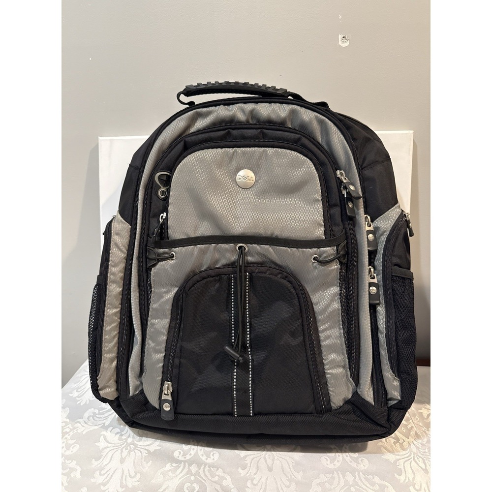 Dell Pro 15 Laptop Backpack Black Gray Computer Bag‎ Travel School Hiking